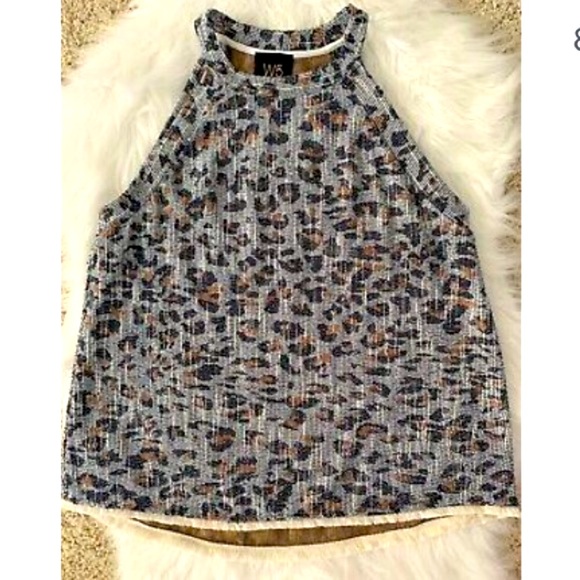 W5 | small halter leopard print top. Fringed hem. Sleeveless - Picture 7 of 15